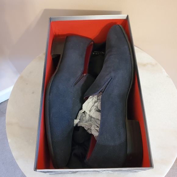 Mezlan Dark Blue Suede Loafers main image 8